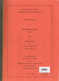 Image of Course manual on microprocessor